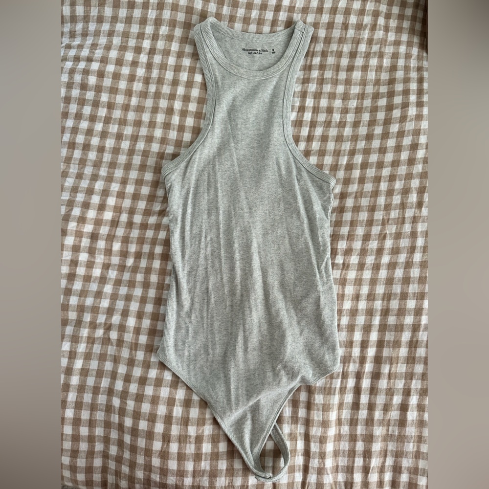 Abercrombie Gray Ribbed Bodysuit